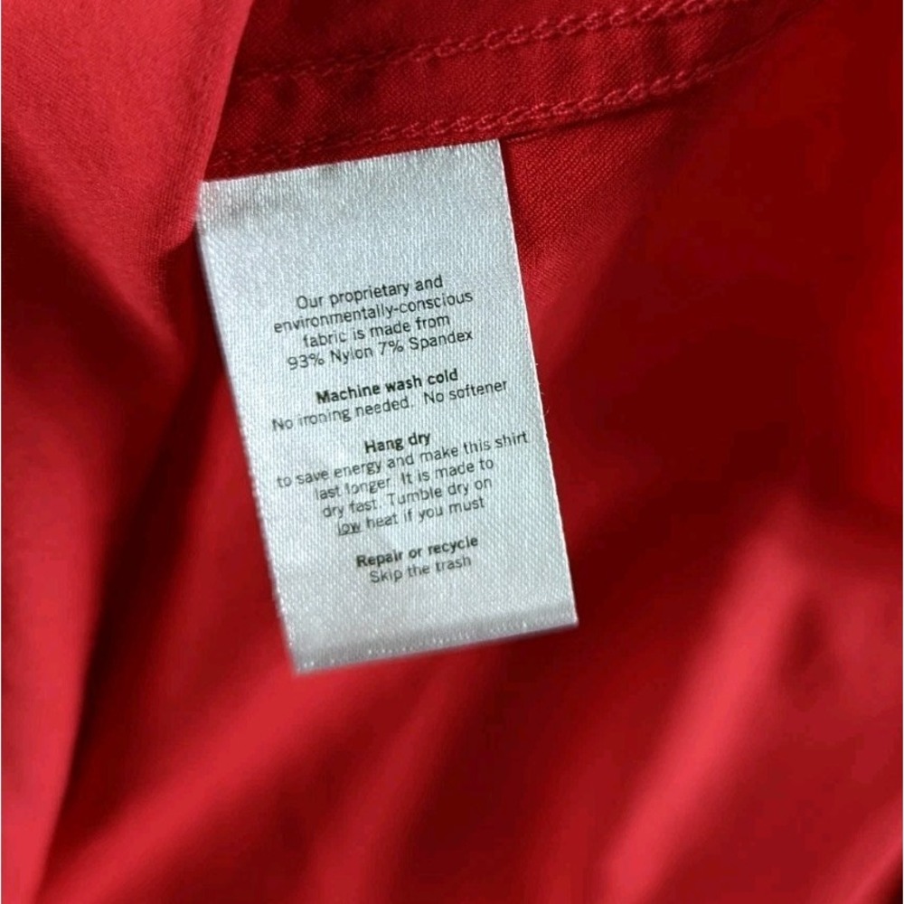 Poncho Shirt Mens 3XL Red Short Sleeve Pearl Snap Regular Fit Stretch Fishing - Picture 14 of 14